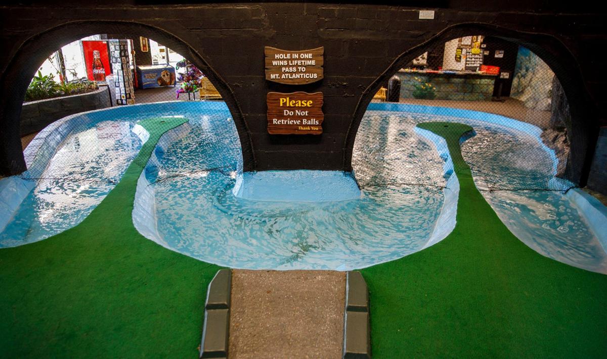 The Mt. Atlanticus Minotaur Golf course in Myrtle Beach features two courses of play with a lost continent of Atlantis theme and 75-foot high mountain scenic views of downtown Myrtle Beach. May 28, 2024. The 26-year-old course sits on the site of the historic Chapin Company Shopping Center.