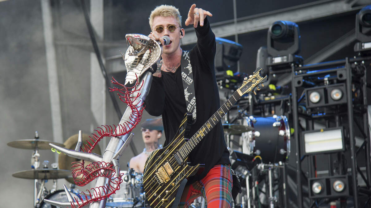 Machine Gun Kelly performs at the Rock On The Range Music Festival at Mapfre Stadium on Friday, May 18, 2018, in Columbus, Ohio.