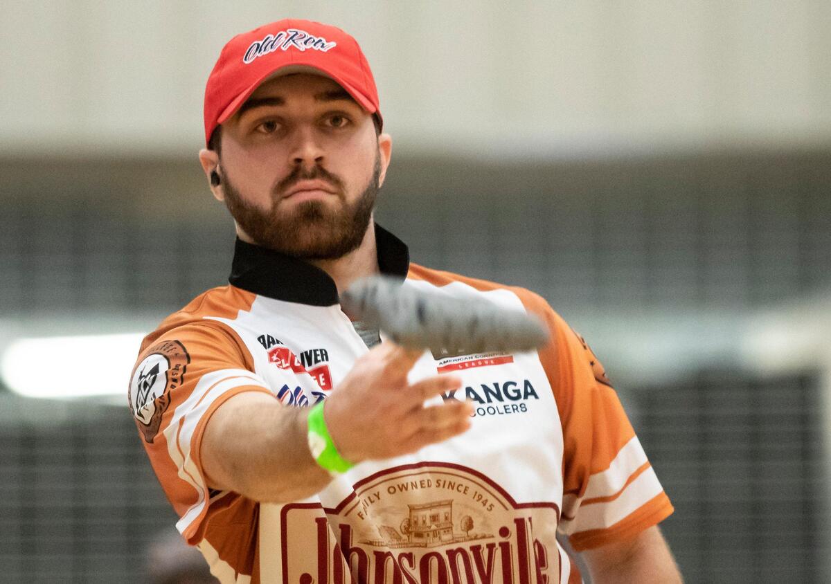 Branson Oliver (pictured) and Dustin Travis of Jacksonville State compete in the National Corn Hole College Championship being held this weekend at the Myrtle Beach Sports complex. The pair won the doubles division last year and are hoping to repeat their performance.