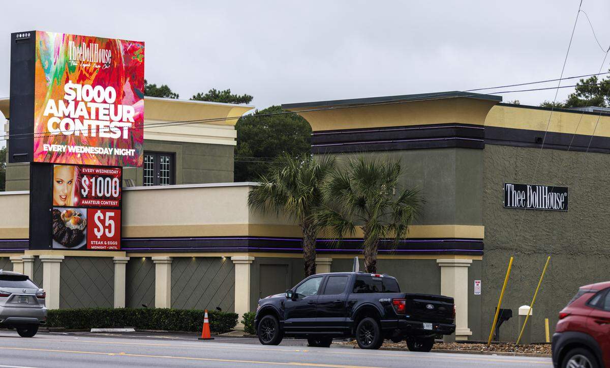 Thee Dollhouse, an adult entertainment venue in Atlantic Beach, S.C. Oct.28, 2025.