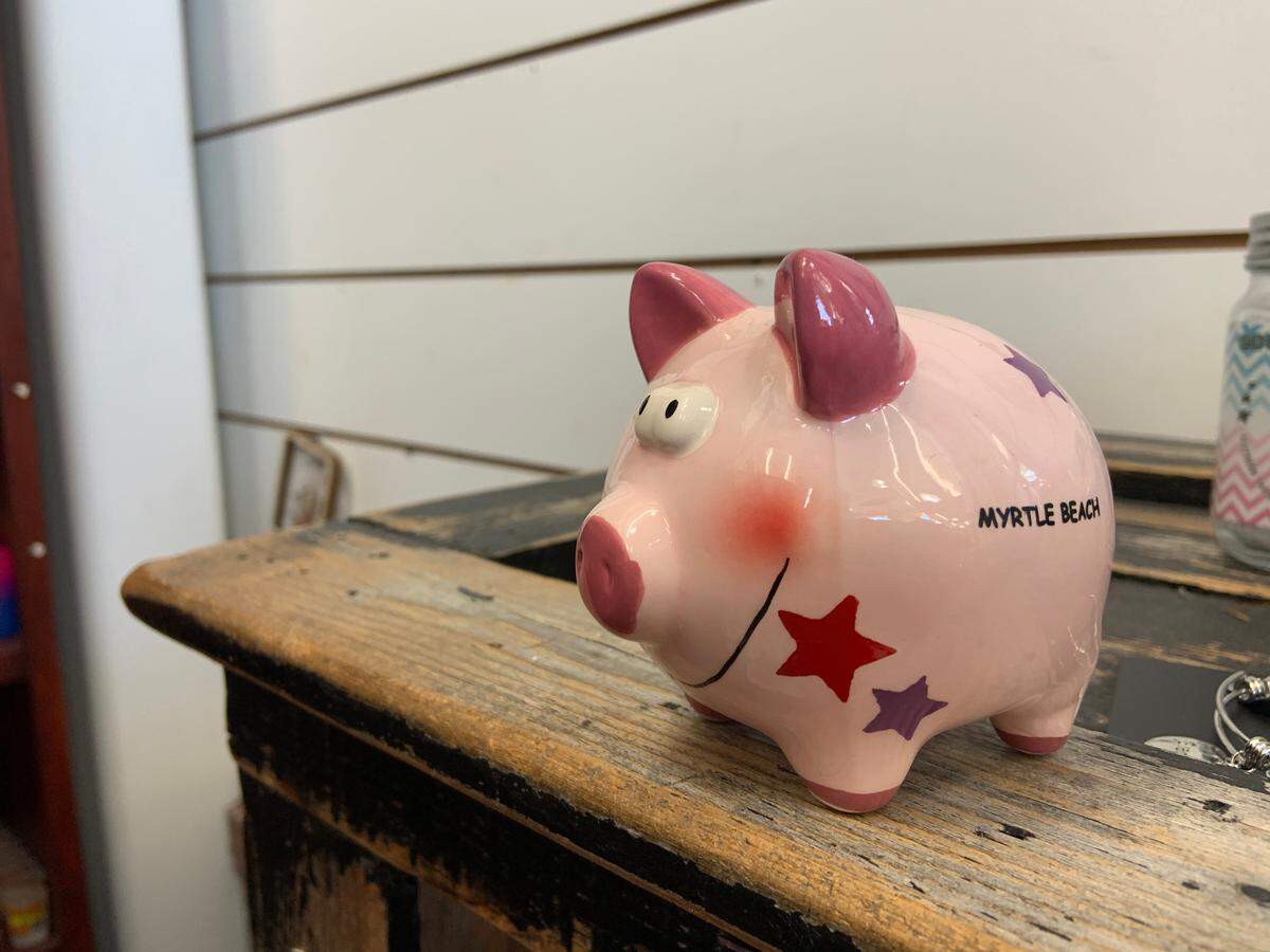 A souvenir from Whales Island Shoppes located at 1301 U.S. Hwy.-17 Business, Surfside Beach, S.C.