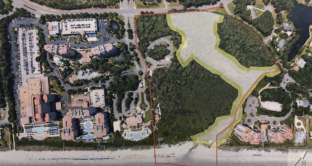 The location where Ocean Tract North Resort will be located.