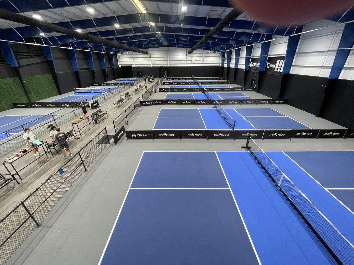 Pin Point Myrtle Beach in Little River, SC, is a new indoor pickleball and golf facility. The facility has nine pickleball courts.