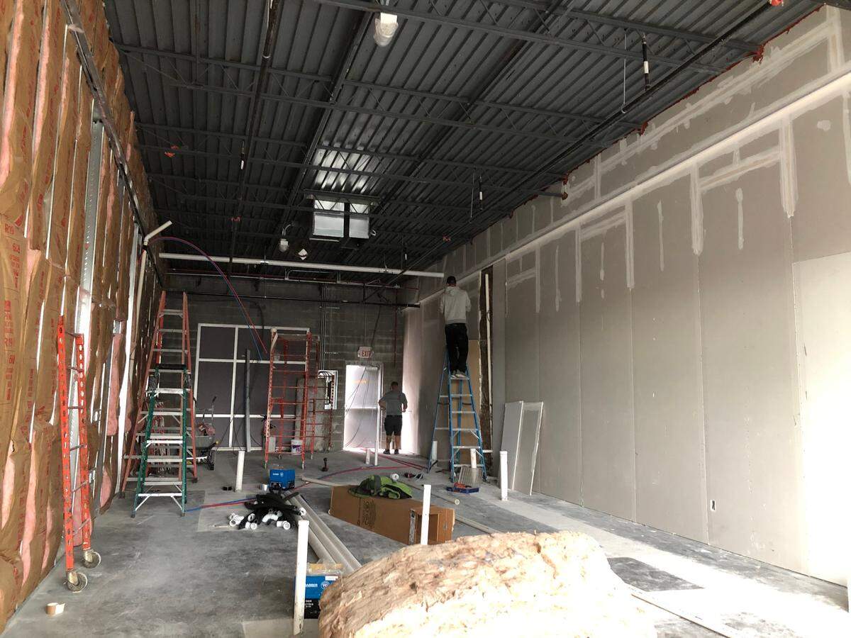 Construction is underway inside Wings Co., part of the Coventry Marketplace shopping center, near Market Common and Socastee. This Myrtle Beach-area development, anchored by Publix, will welcome new businesses and restaurants. February 9, 2023.