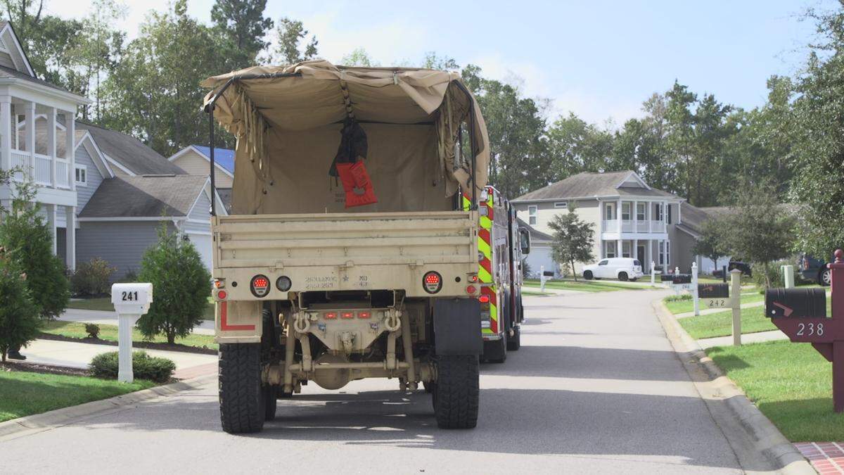 Horry County Fire Department officials were going door to door in Forestbrook on Monday, warning people about potential flooding.