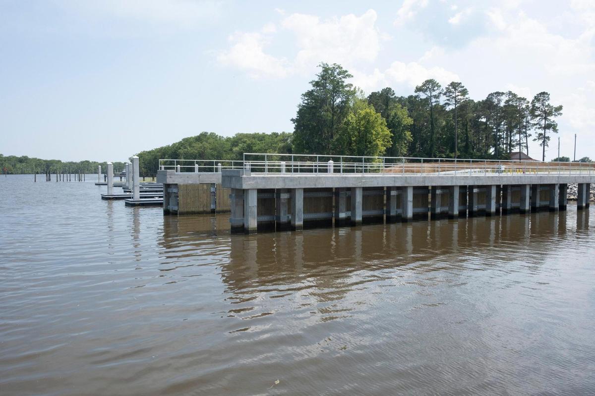 A marine industrial park is nearing completion at adjacent to the Bucksport Marina in Horry County, S.C. June 1, 2022.