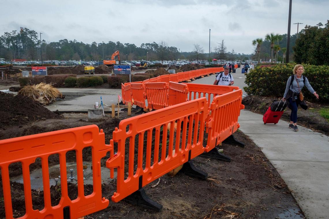 The car rental area is undergoing upgrades at Myrtle Beach International Airport. TSN File. March 09, 2022.