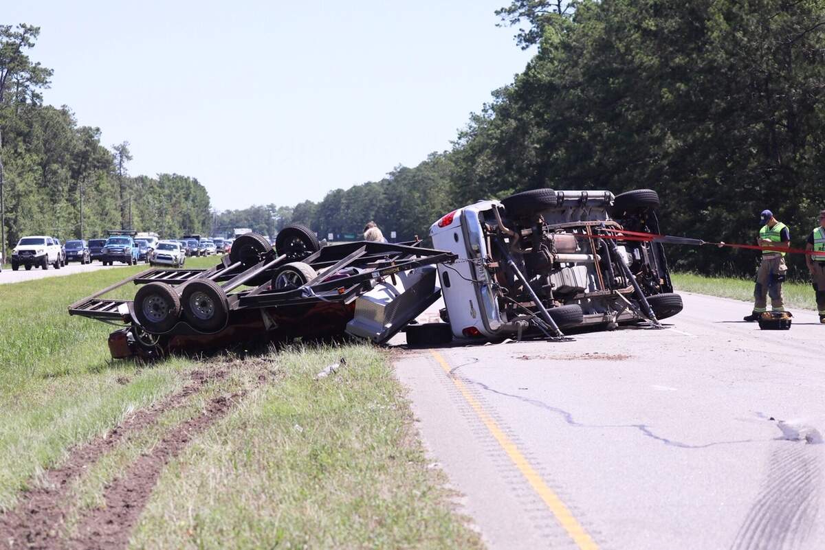 A portion of U.S. 17 northbound just south of the S.C. 544 intersection was shut down Friday morning after a two-vehicle wreck.
