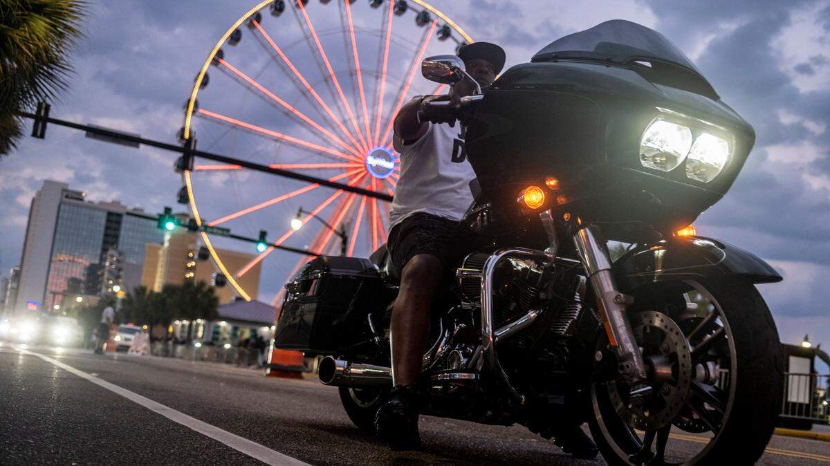 Atlantic Beach Bikefest's return to the Myrtle Beach area combined with the holiday weekend tourists resulted in a packed Ocean Boulevard in Myrtle Beach for Memorial Day weekend. May 28, 2022.