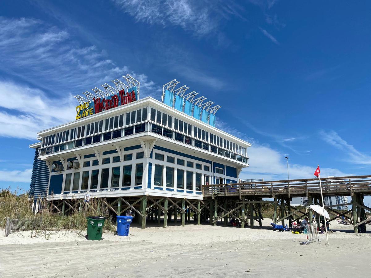 The 2nd Avenue Pier and Wicked Tuna Restaurant. Myrtle Beach, S.C. Aug. 11, 2021.