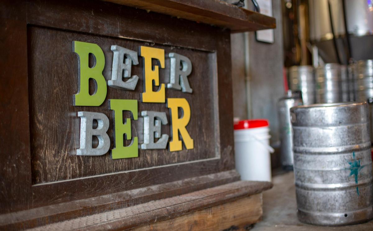 Cleaning cans and beer kegs sit inside the New South Brewery in Myrtle Beach on July 30.