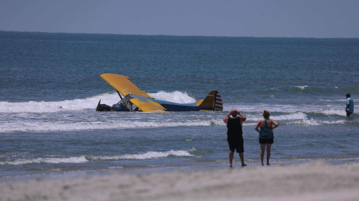 A banner plane has crashed into the ocean Monday morning in Myrtle Beach. July 31, 2023.