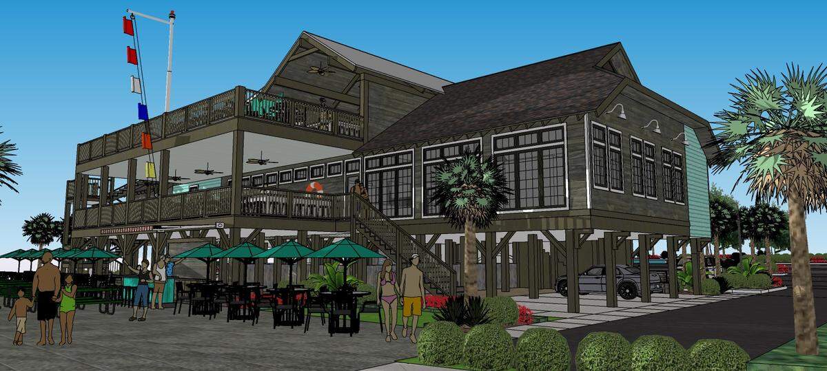 Conceptual design for the proposed construction of Bubba’s Fish Shack at 1805 S. Ocean Boulevard.