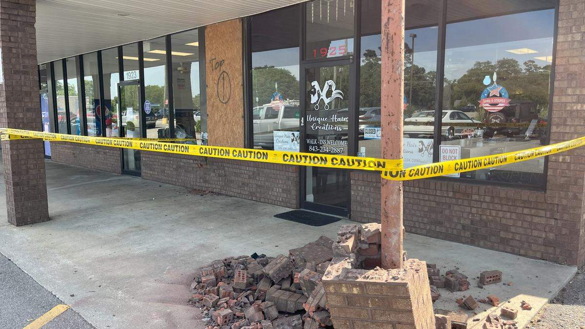 A car crashed into a Conway strip mall outside Unique Hair Creations at 1925 S.C. Highway 544 on May 18, 2025. The crash injured one person, according to Horry County Fire Rescue.