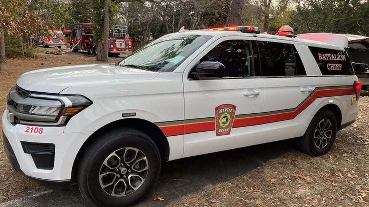 A person and a dog were found dead in a Myrtle Beach structure fire in the 4100 block of Little River Road on Friday, Jan. 30, 2026.