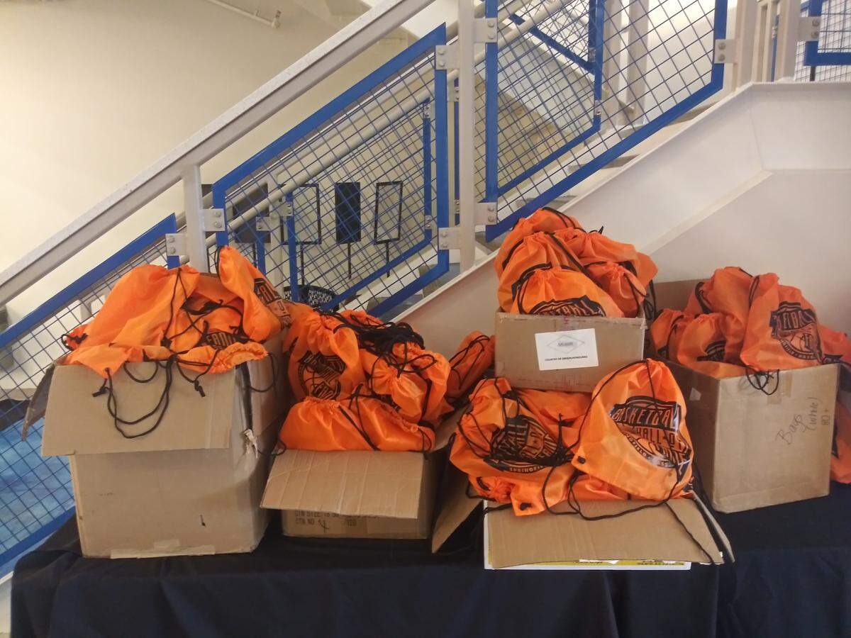 Myrtle Beach native and former NBA player Ramon Sessions gave out Basketball Hall of Fame drawstring backpacks to kids during his 12th annual youth basketball camp Tuesday.