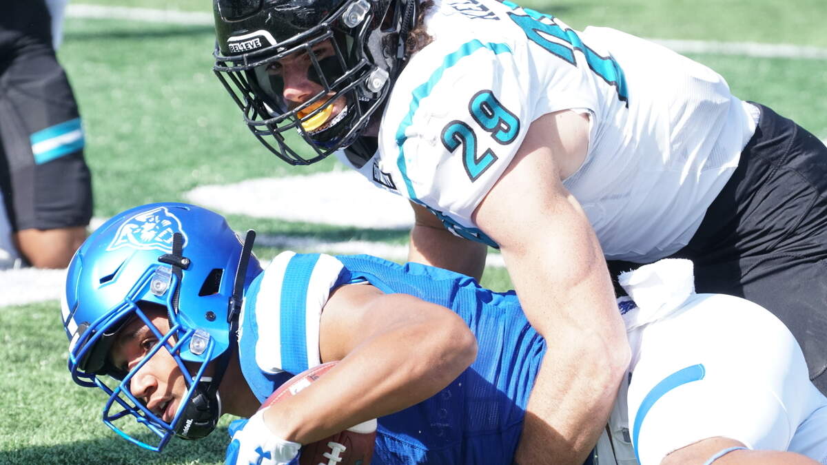Coastal Carolina senior linebacker Silas Kelly sacks Georgia State quarterback Cornelius ‘Quad’ Brown IV in CCU’s 51-0 win at Center Parc Stadium in Atlanta on Saturday. Oct. 31, 2020.