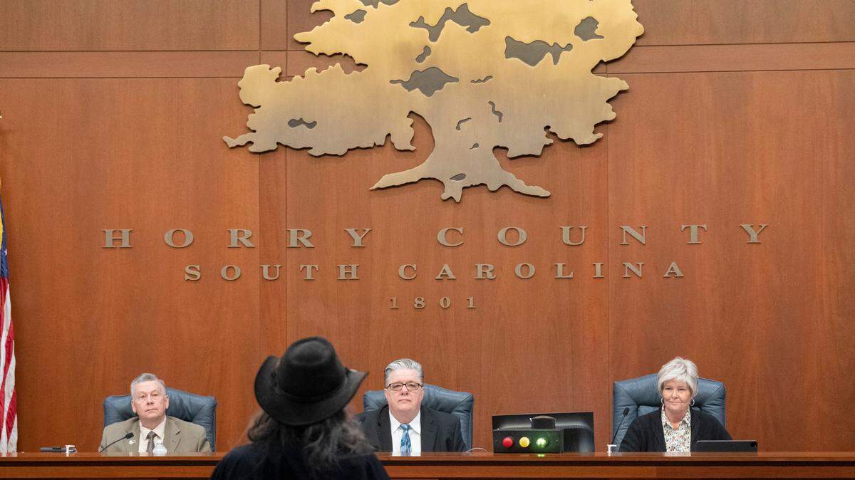 Horry County Council listens to public input. May 18, 2021.