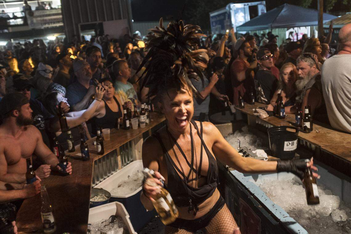 Myrtle Beach Bike Week kicked into high gear Murrells Inlet area venues on Friday evening. May 17, 2018. 