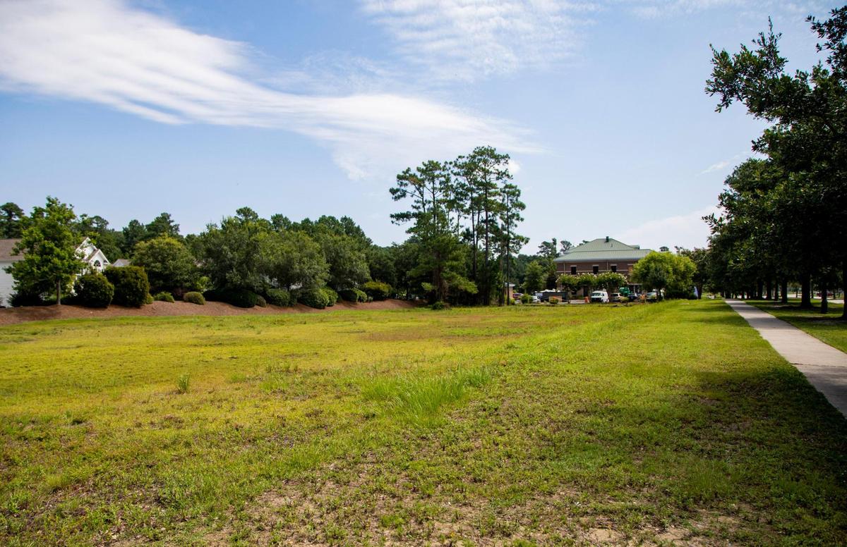 A lot along Farrow Parkway in which a new shopping complex is being proposed in Myrtle Beach. The proposal would include two buildings with restaurants and retail. It will go before Community Appearance Board.