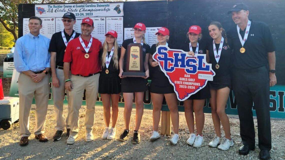 Champs! Strong second round carries Waccamaw girls golf to state title