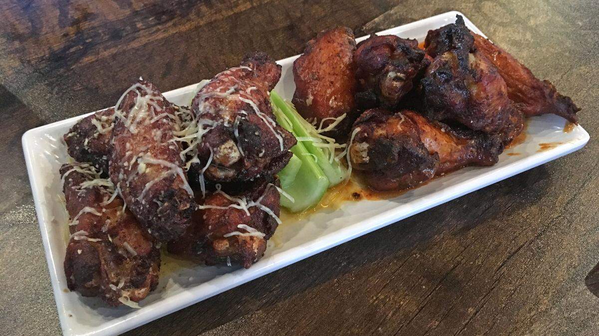 Wings at The Grumpy Monk at Broadway at the Beach.