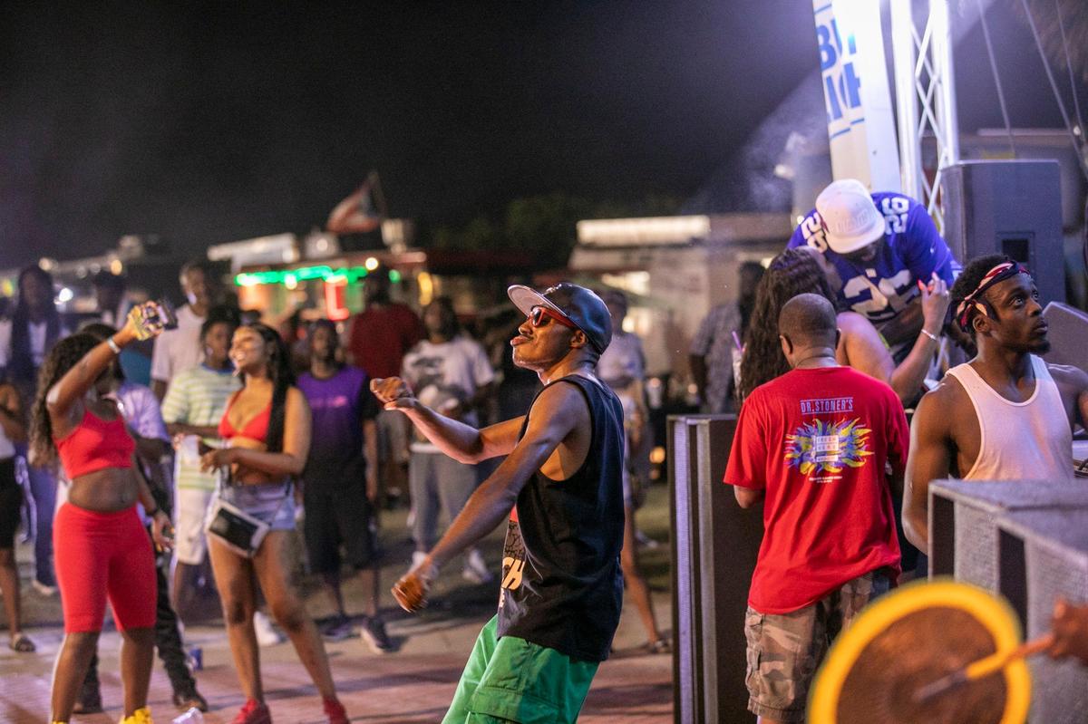 The Atlantic Beach Bikefest got underway today. Despite record high temperatures, bikers still came to enjoy the street festival.