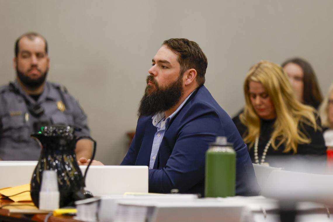 Kenneth “Bradley” Williams listens to testimony in the Stand Your Ground hearing. The hearing was to determine where or not Williams and his friend Weldon Boyd would be granted immunity under South Carolina’s Stand Your Ground law.