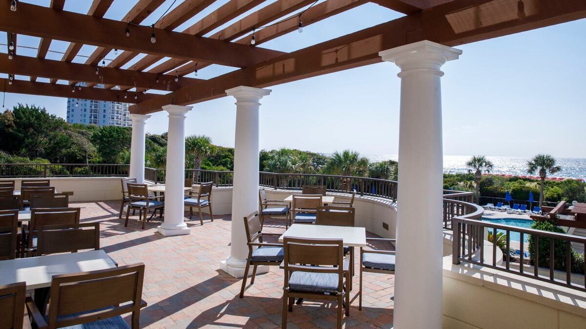 The Ocean Club at Grande Dunes has been recently remodeled. The new dining room seats about 120, while the entire dining area inside and out seats about 160. Re-design part of making the club more relaxed and casual for members. Aug. 21, 2024.