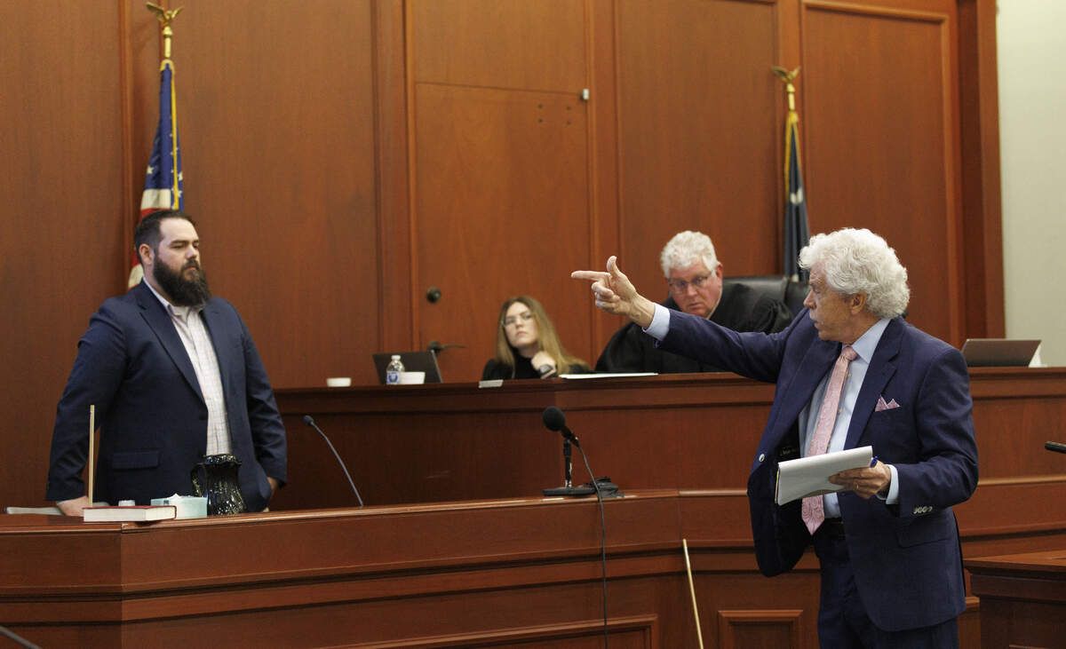Attorney Morgan Martin questions his client, Kenneth “Bradley” Williams, about the moment that he says Scott Spivey pointing a gun at him. Day 4 of a Stand Your Ground hearing. The hearing is being held for Weldon Boyd, owner of Buoys on the Boulevard, and Williams in the shooting death of Scott Spivey. Boyd and Williams have been named in a wrongful death lawsuit by the Spivey family in his shooting death nearly three years ago. The hearing will determine if the pair are granted immunity under South Carolina’s Stand Your Ground law.