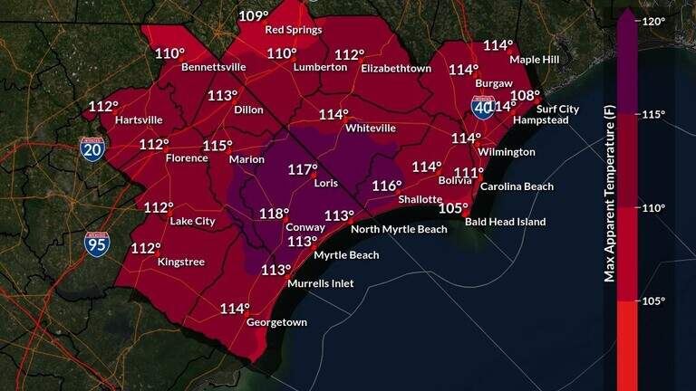 7th day of heat-related alerts in Horry County. When will temps return to normal?