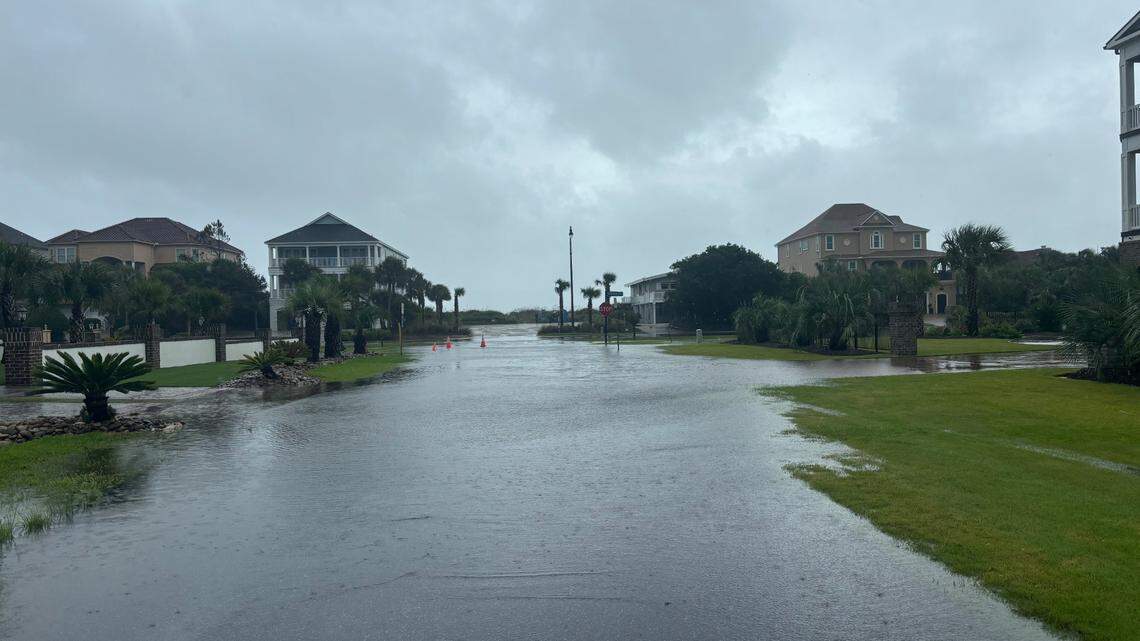 Roads close in North Myrtle Beach as streets, neighborhoods begin to flood due to Debby