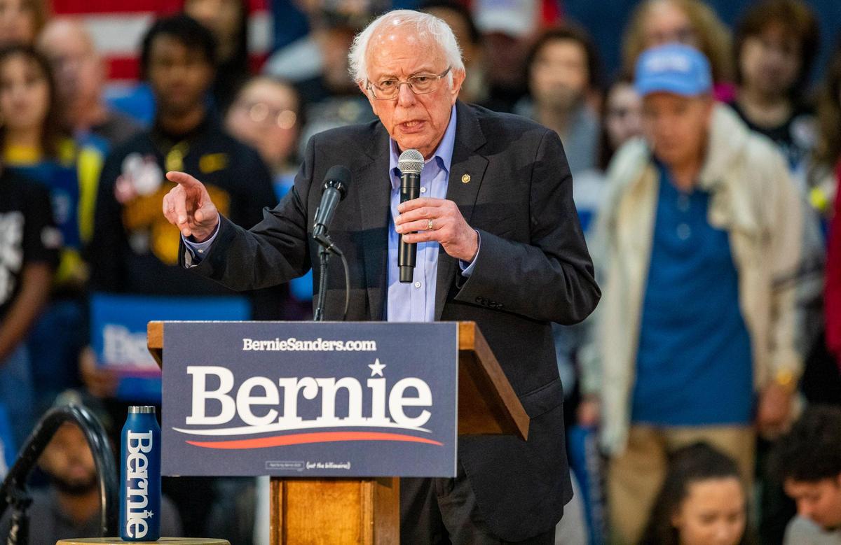 Democratic presidential candidate Bernie Sanders speaks to supporters during a rally at the Myrtle Beach Convention Center Wednesday afternoon in Myrtle Beach.