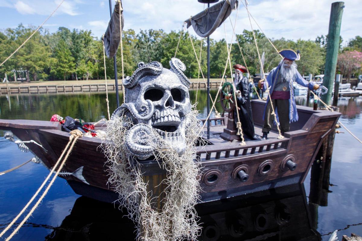 Halloween decorations line the streets of Conway in October. The holiday has become such a big event in the South Carolina city that the city’s name is changed by proclamation for the month to the City of Halloween. TSN Sept. 5, 2024 File.