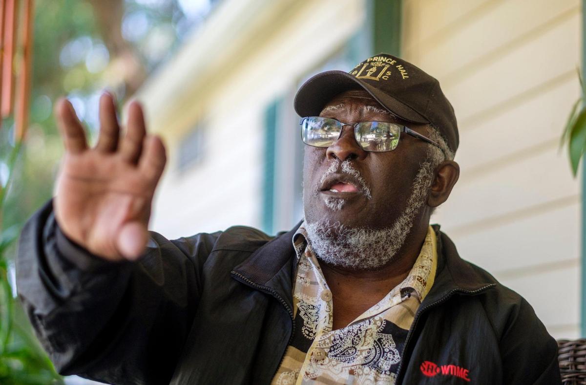 Reverend Kenneth Floyd, talks about the need to preserve the historically Black Whittemore Elementary School, “That’s why we want to preserve our history as much as we can,” he says, “because they have done all they can to destroy our history.” Nov. 3, 2021.