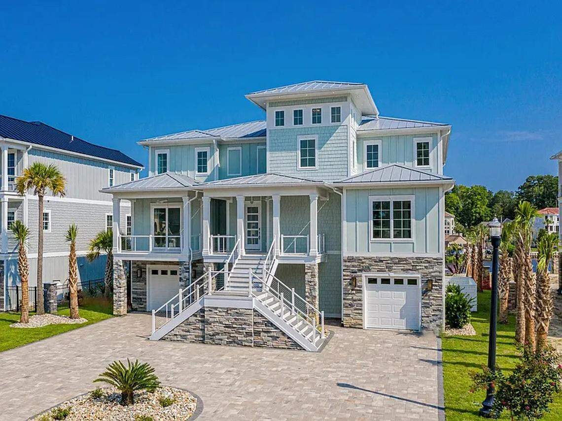 The fifth most expensive home in North Myrtle Beach, SC, on Zillow, is a six-bed, eight-bath property built in 2024. Its current asking price is about $4.5 million.