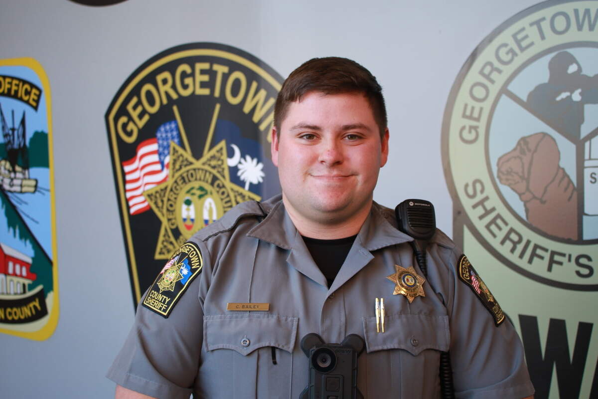 Cody Bailey, a five year Georgetown County Sheriff’s deputy, was arrested for engaging in sexual activity in his patrol vehicle with a woman he met on an adult website. Bailey was dismissed from the department.