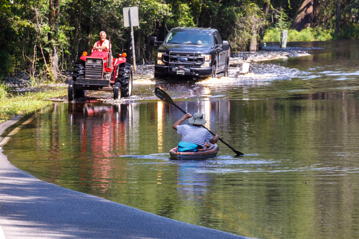Rivers like the Waccamaw near Myrtle Beach sometimes spill their banks after tropical storms and hurricanes. Photo taken Aug. 16, 2024. 