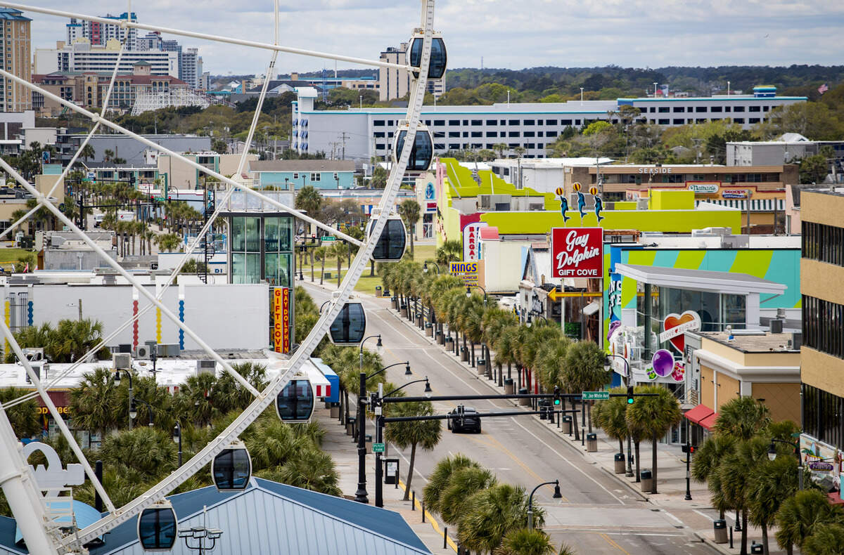 Few cars or pedestrians can be seen along Ocean Boulevard in Myrtle Beach Wednesday afternoon as COVID-19 coronavirus cases continue to surface in Horry County. On Thursday, March 23, the Myrtle Beach City Council made the decision to shutter all Myrtle Beach hotels and attractions.