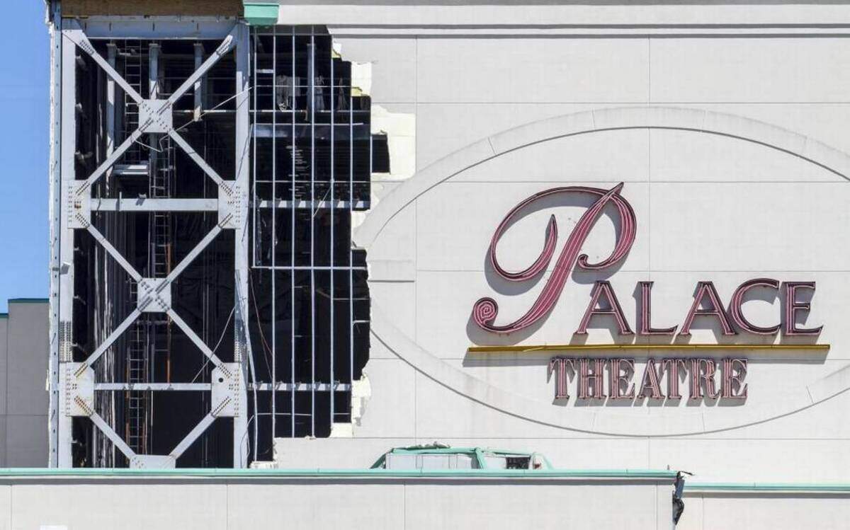 The Palace Theatre after it was damaged by Hurricane Matthew in 2016