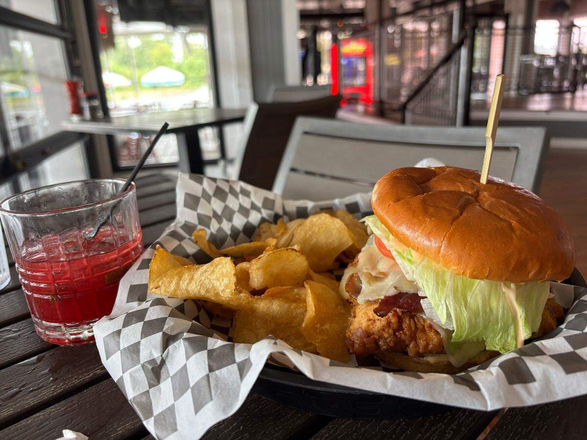 A Chicken Avocado Bacon sandwich and a blackberry virgin mojito from Local on the Water. Aug. 15, 2025