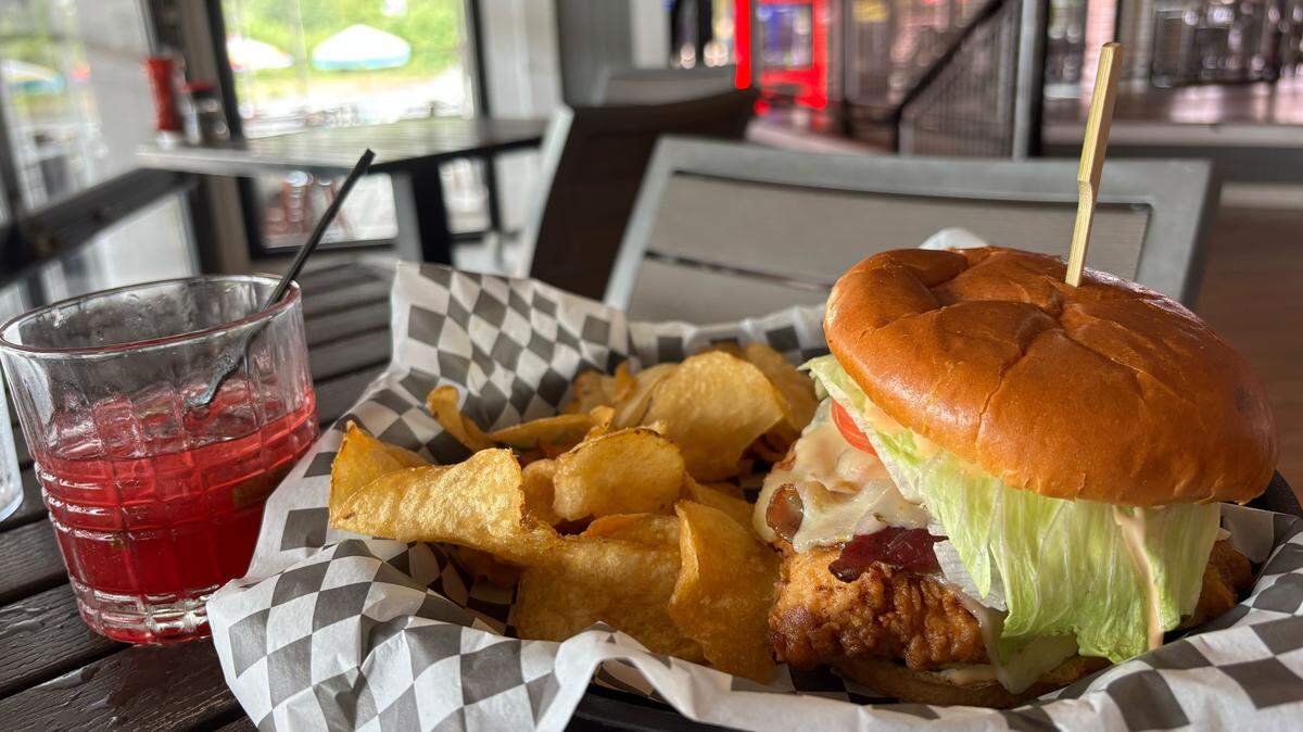 A Chicken Avocado Bacon sandwich and a blackberry virgin mojito from Local on the Water. Aug. 15, 2025