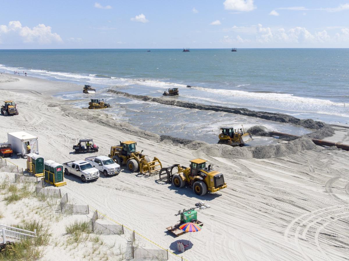 The last beach renourishment project in the Grand Strand pumped 1.4 million cubic yards of sand along beaches in 2018.
