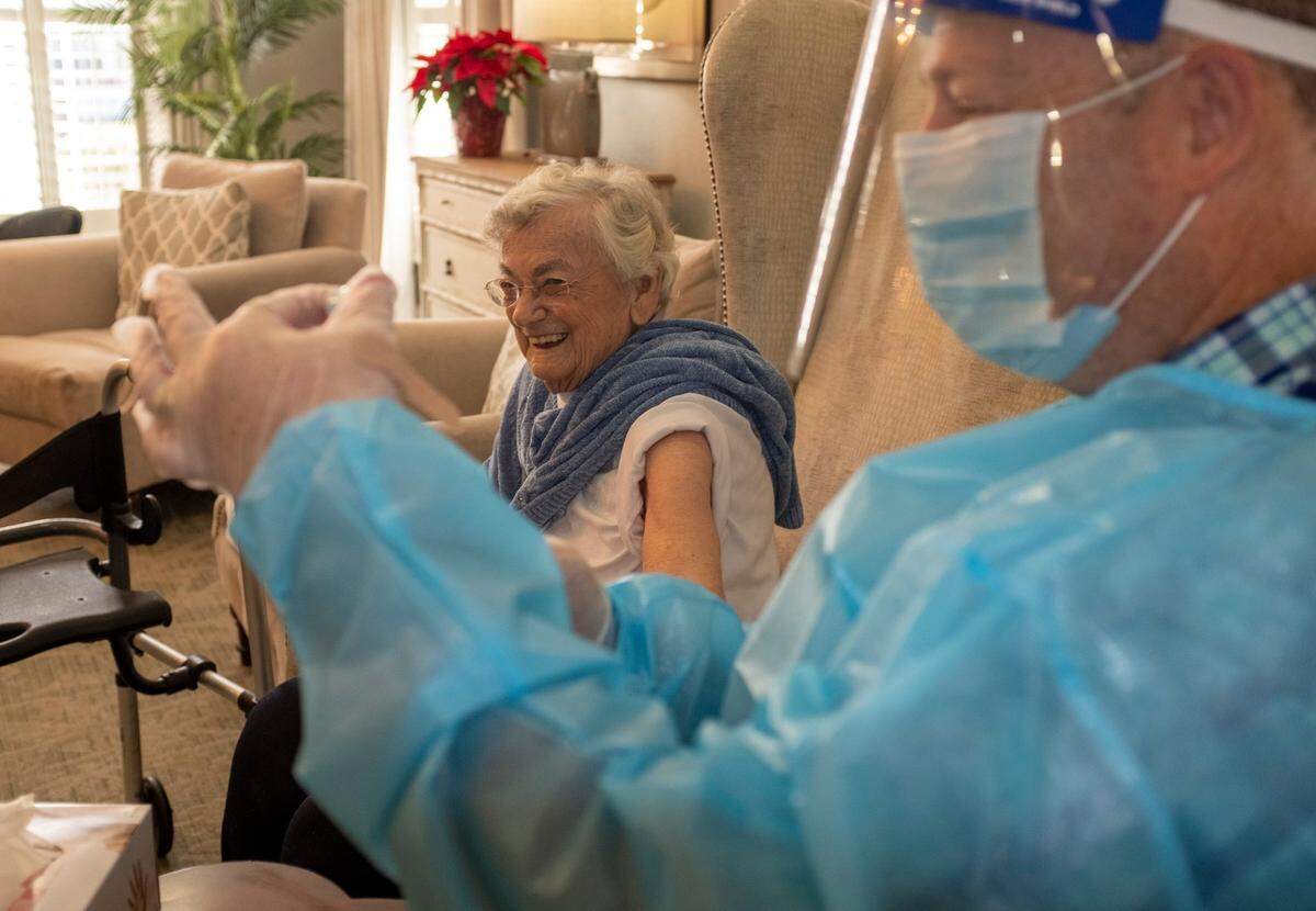 The Lakes at Litchfield was one of the first senior care facilities in South Carolina to receive the Moderna COVID-19 vaccine on Monday. December 28, 2020.
