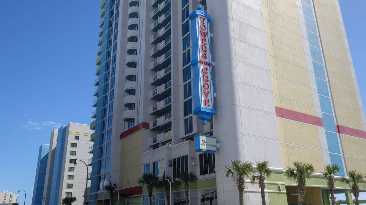 The Wyndham Towers on the Grove resort in North Myrtle Beach, SC. Monday, Oct. 7, 2025.