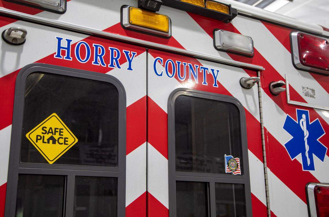 A Horry County EMS unit at Station 23 in the Conway area.