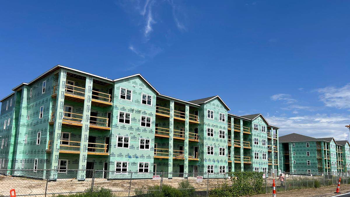 An apartment complex is being built on U.S. Highway 90 North of Champions Boulevard. North Myrtle Beach is booming with new construction of residential and commercial buildings. Photo originally Sept. 13, 2023.