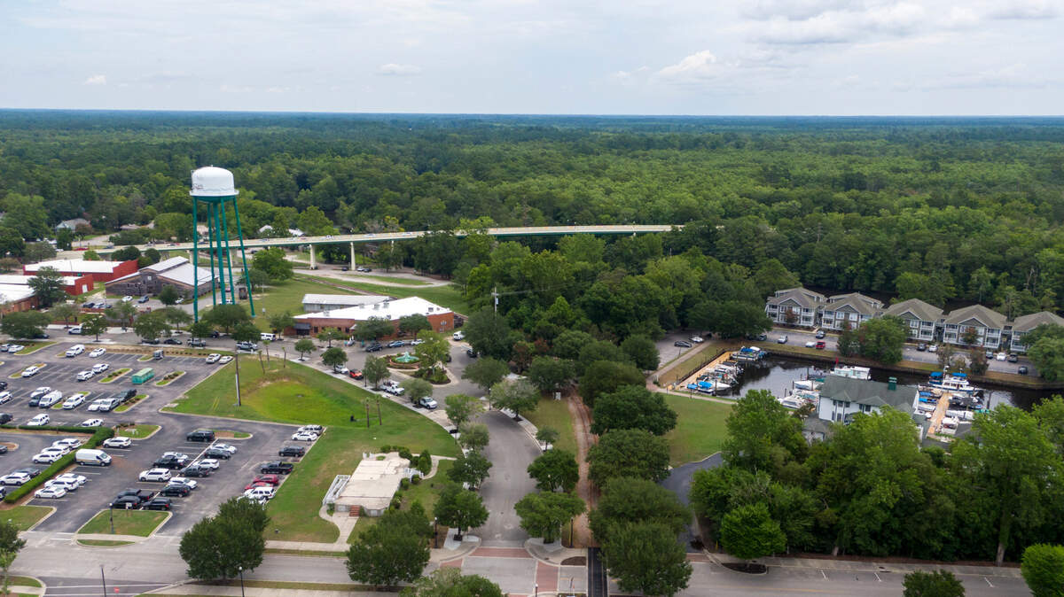 The Marina Drive area of Conway, S.C. where Waccamaw Outfitters is located. According to a recent statement from the shop’s previous owner, the store has been sold to a new owner.