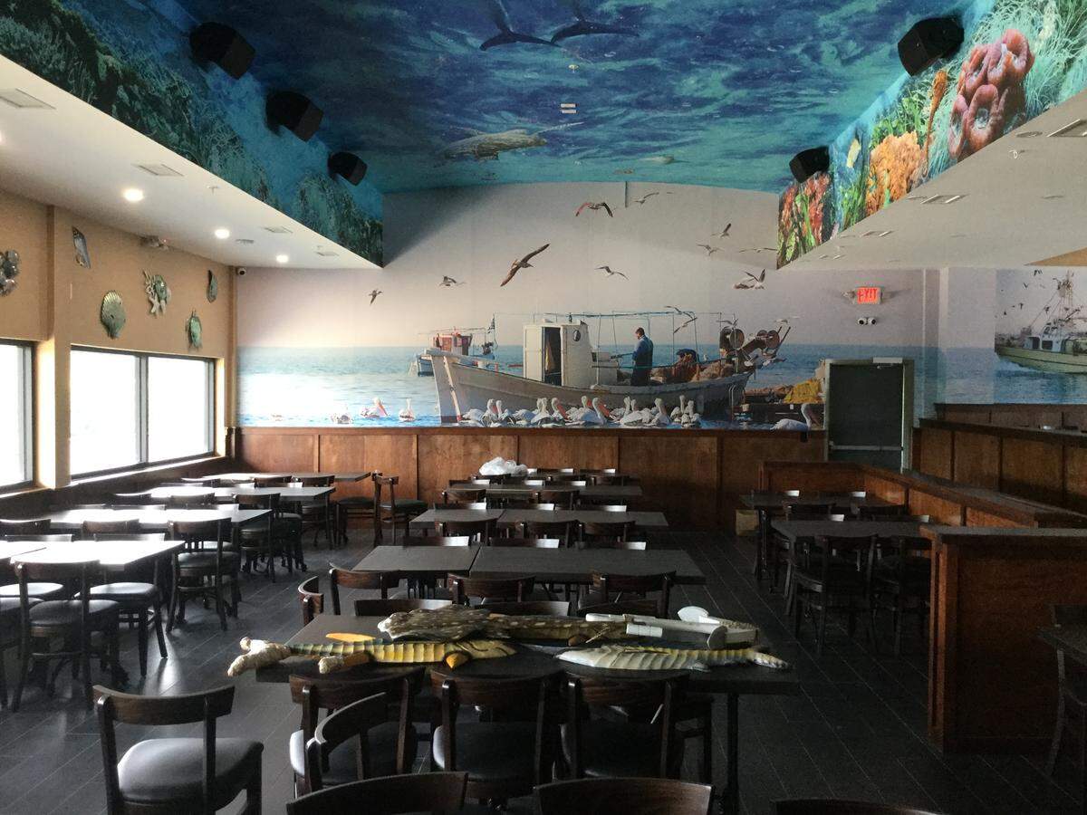One of two indoor dining rooms at Clearwater Oyster Bar and Grill, which is expected to open in June on Restaurant Row in the Myrtle Beach area. It joins Soho, The Chophouse Prime Steakhouse and Burger Boys in a complex along the Intracoastal Waterway.