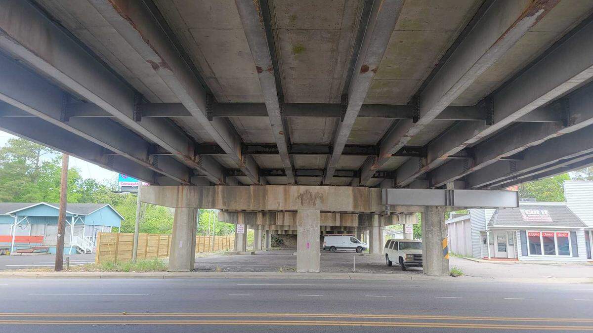 The Federal Highway Administration considers the U.S. Bypass 501 over U.S. Route 701 in poor condition.